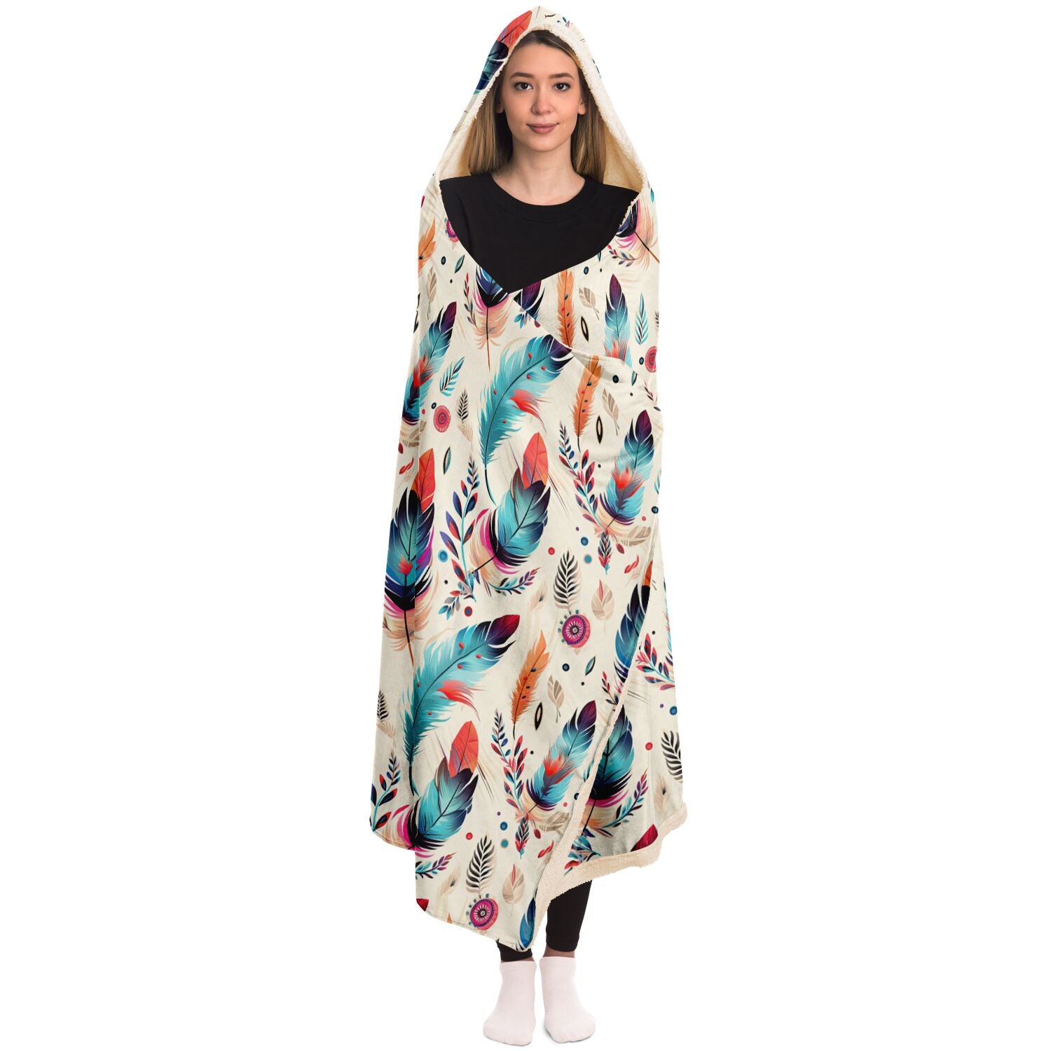 Western Bogo Chic Hoodie Blanket by Elivior