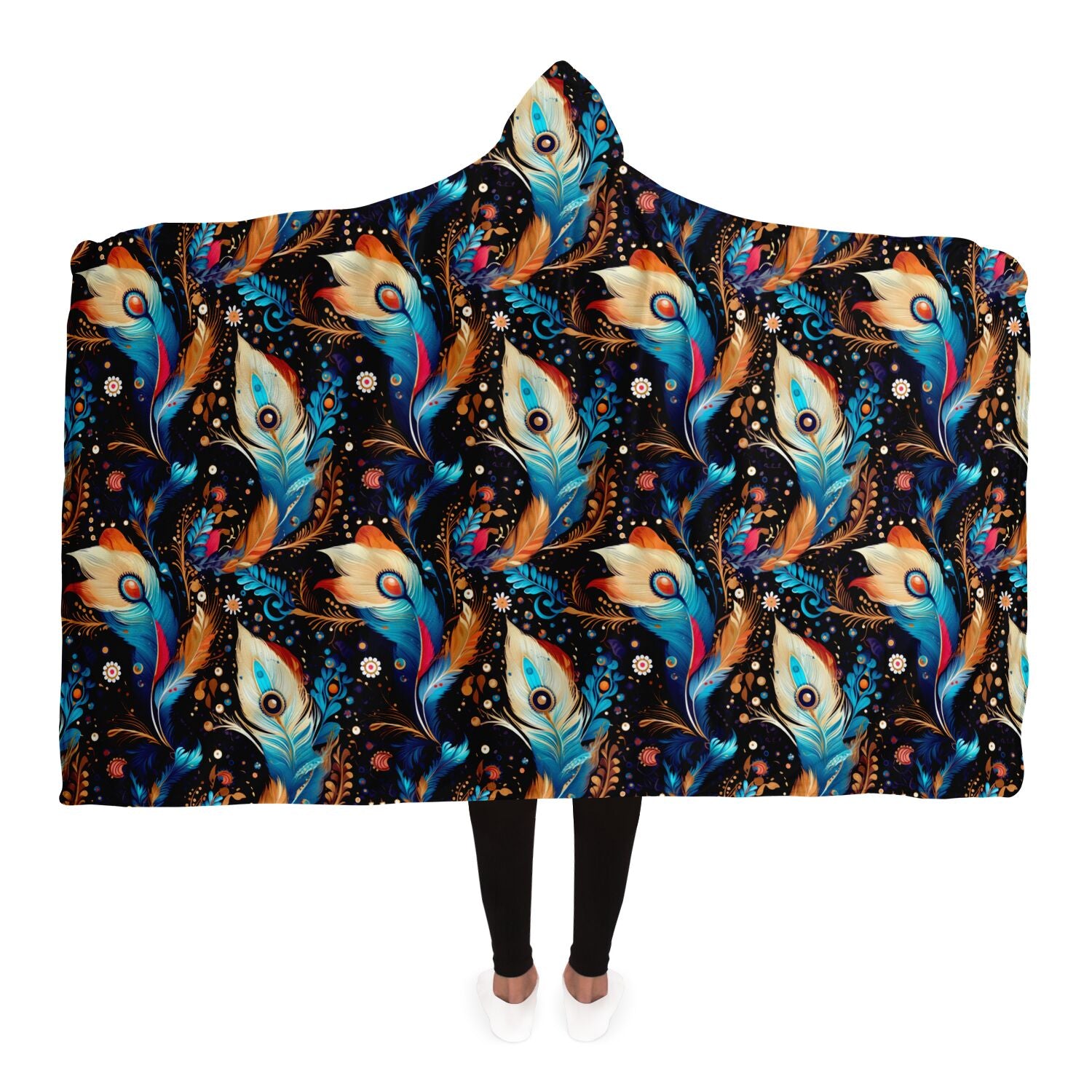 Western Boho hoodie blanket