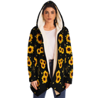 Sunflowers Luxe Fashionable Cloak with Hood - ELIVIOR