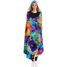 Blanket hoodie with floral print