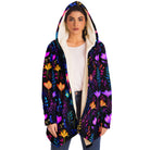Neon Wildflowers Cloak with Hood