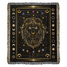 Leo Zodiac Astrology Gift Woven Throw Blanket