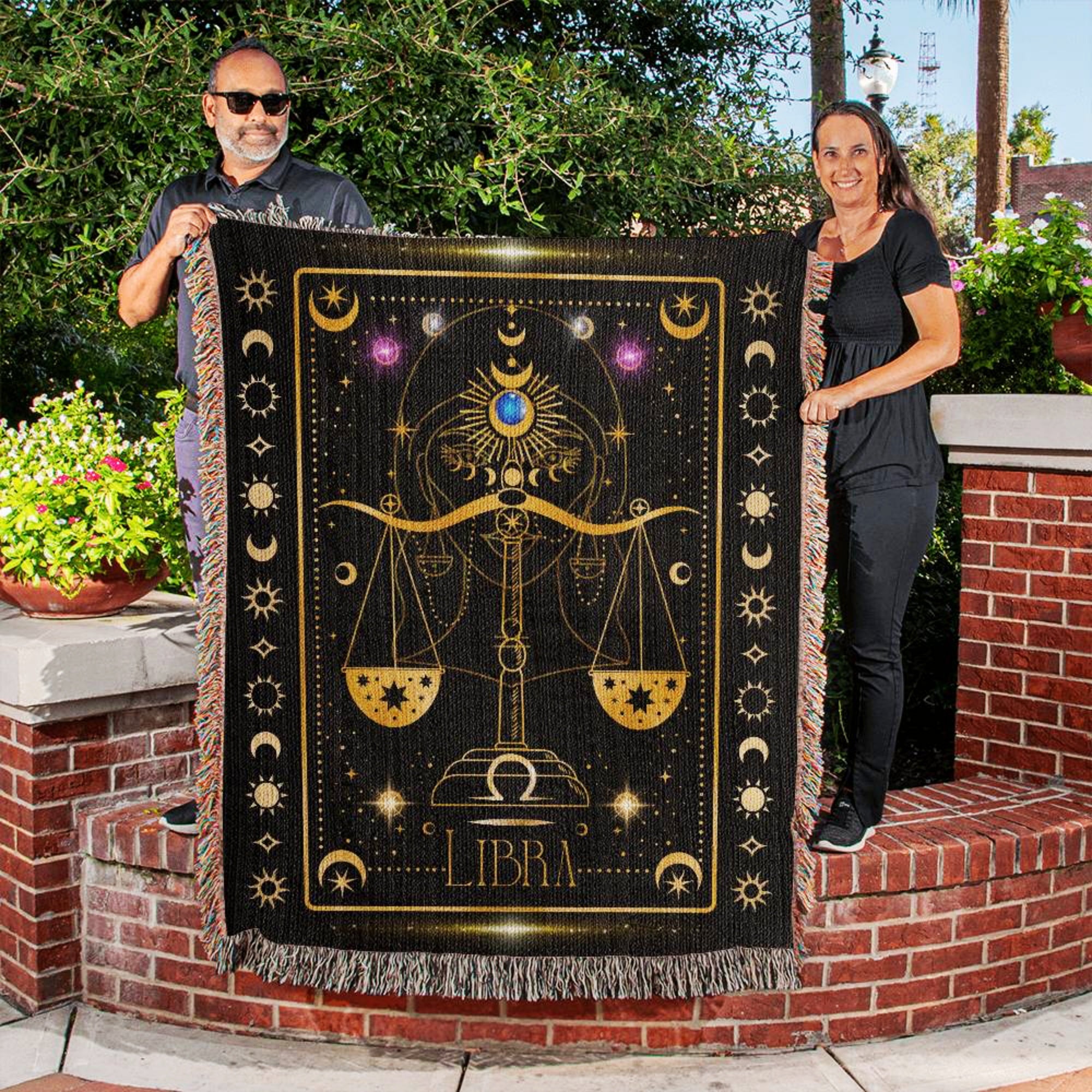 Libra Gifts Woven Throw Blanket