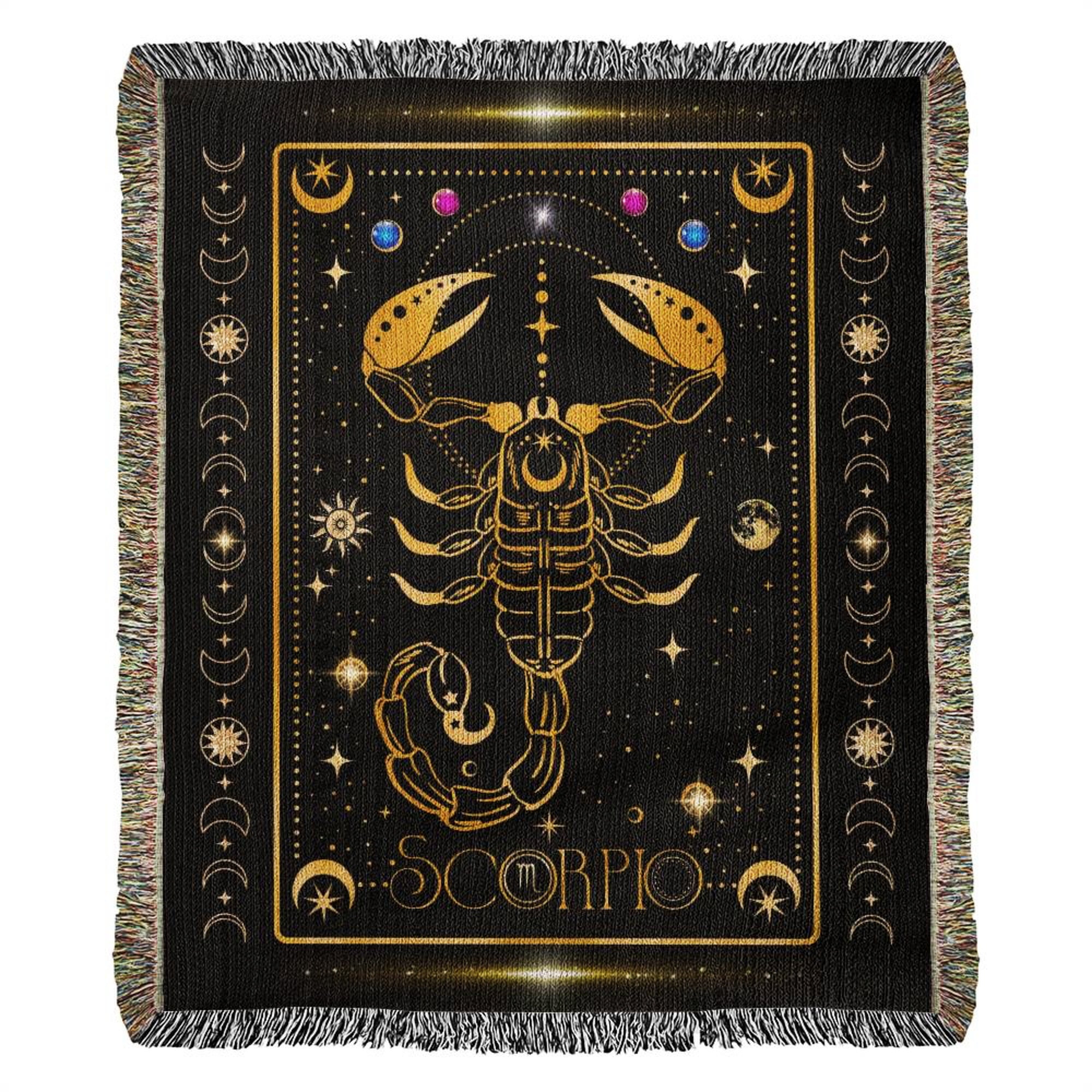 Scorpio Gifts Zodiac Woven Throw Blanket