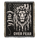 Faith Over Fear Christian  Tapestry Blanket Throw
