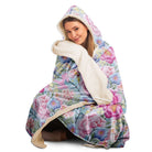 floral hooded blanket