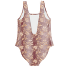 Champagne Damask Velvet Pattern One Piece Swimsuit - ELIVIOR