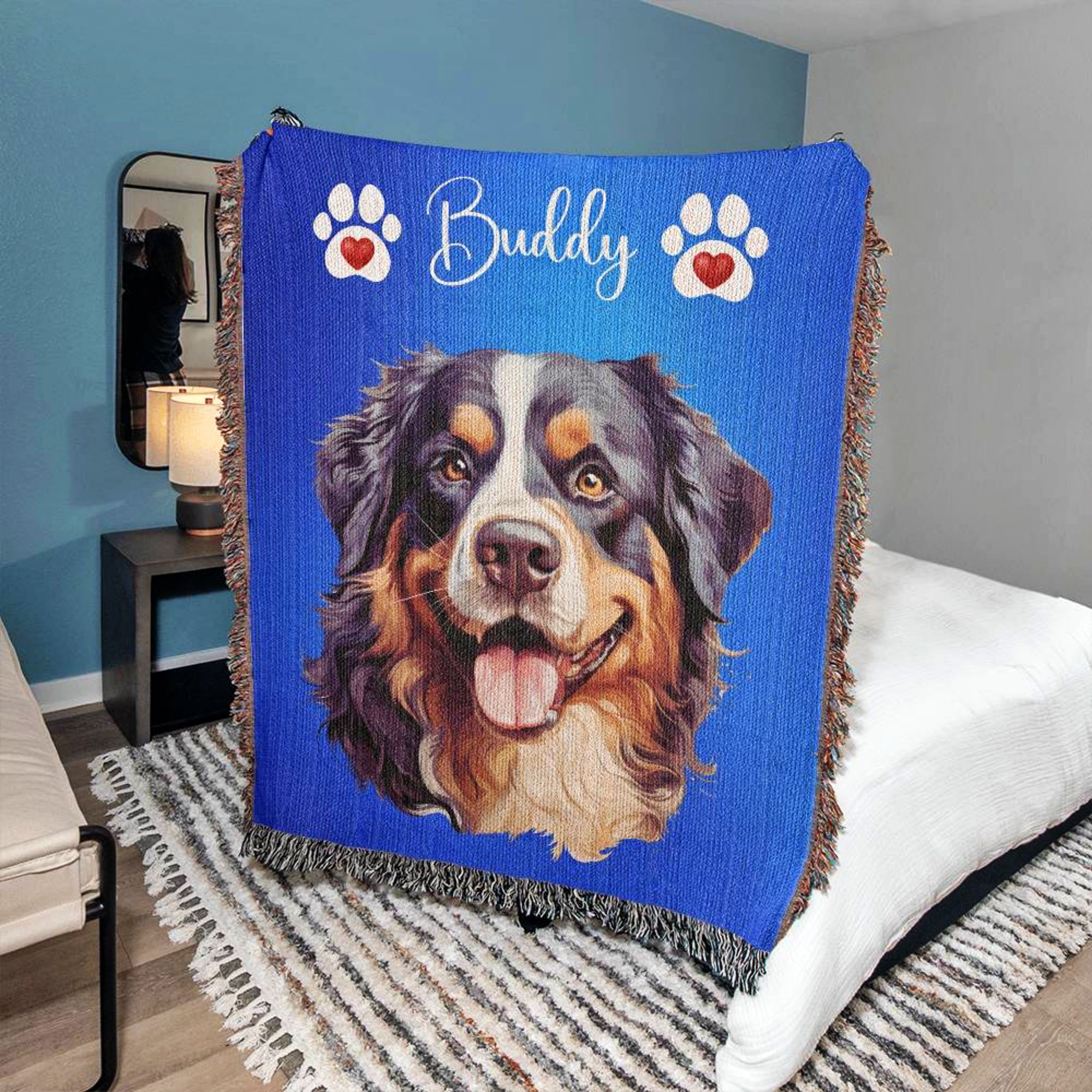 Custom Dog Photo Blanket Gift For Dog Lovers