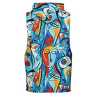 Picasso Fashion Drop Arm Sleeveless Hoodie - ELIVIOR