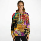 Fashion hoodie with Japanese floral art print