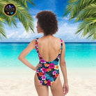 Vintage Hawaiian Tropical Flowers One Piece Swimsuit - ELIVIOR