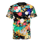 Japanese Chiyogami Flowers Print Colorful T-Shirt - ELIVIOR