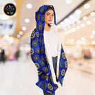 Blue Diamond Golden Mandala Luxurious Cloak - ELIVIOR