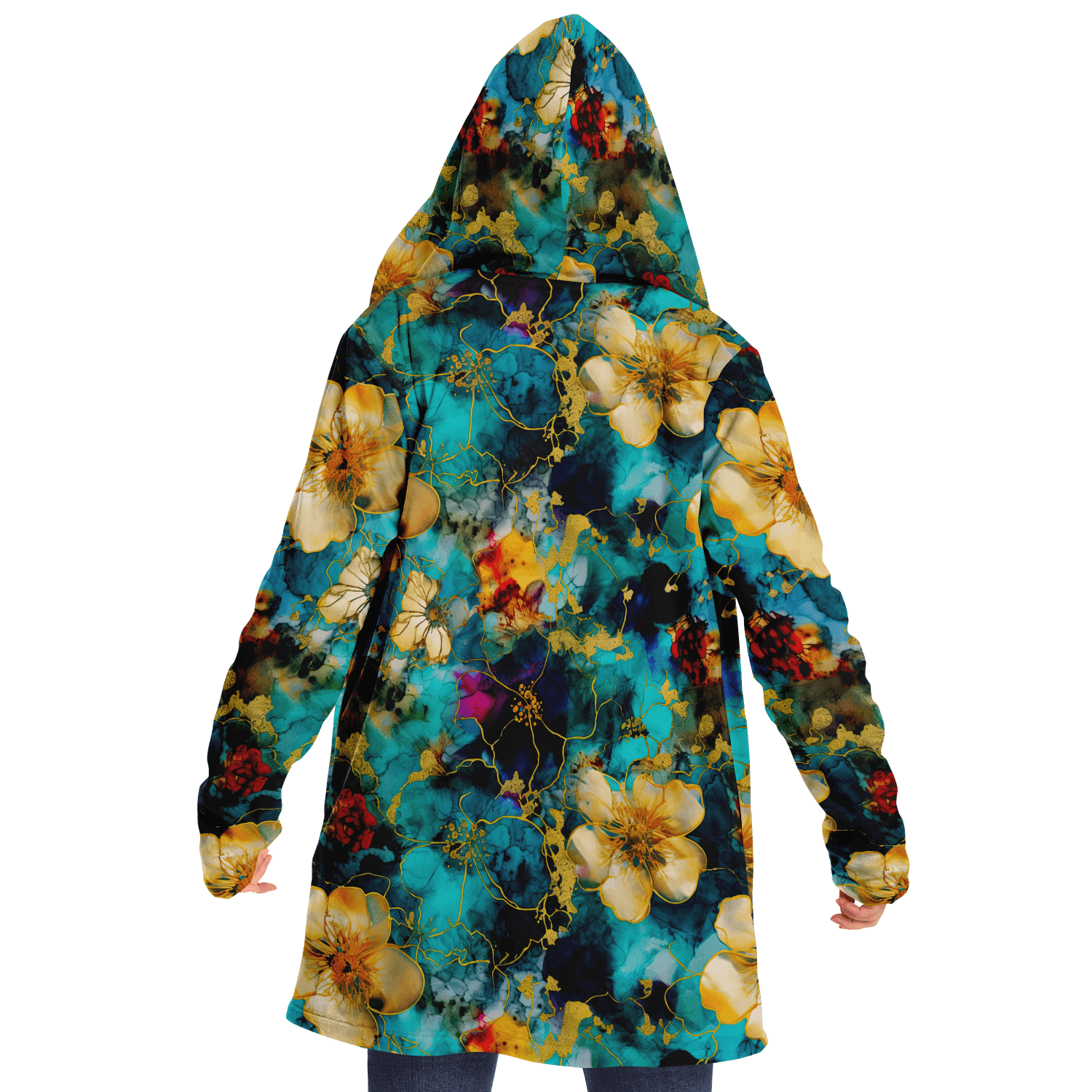 Fashionable Vibrant Luxurious Cloak with Hood - ELIVIOR