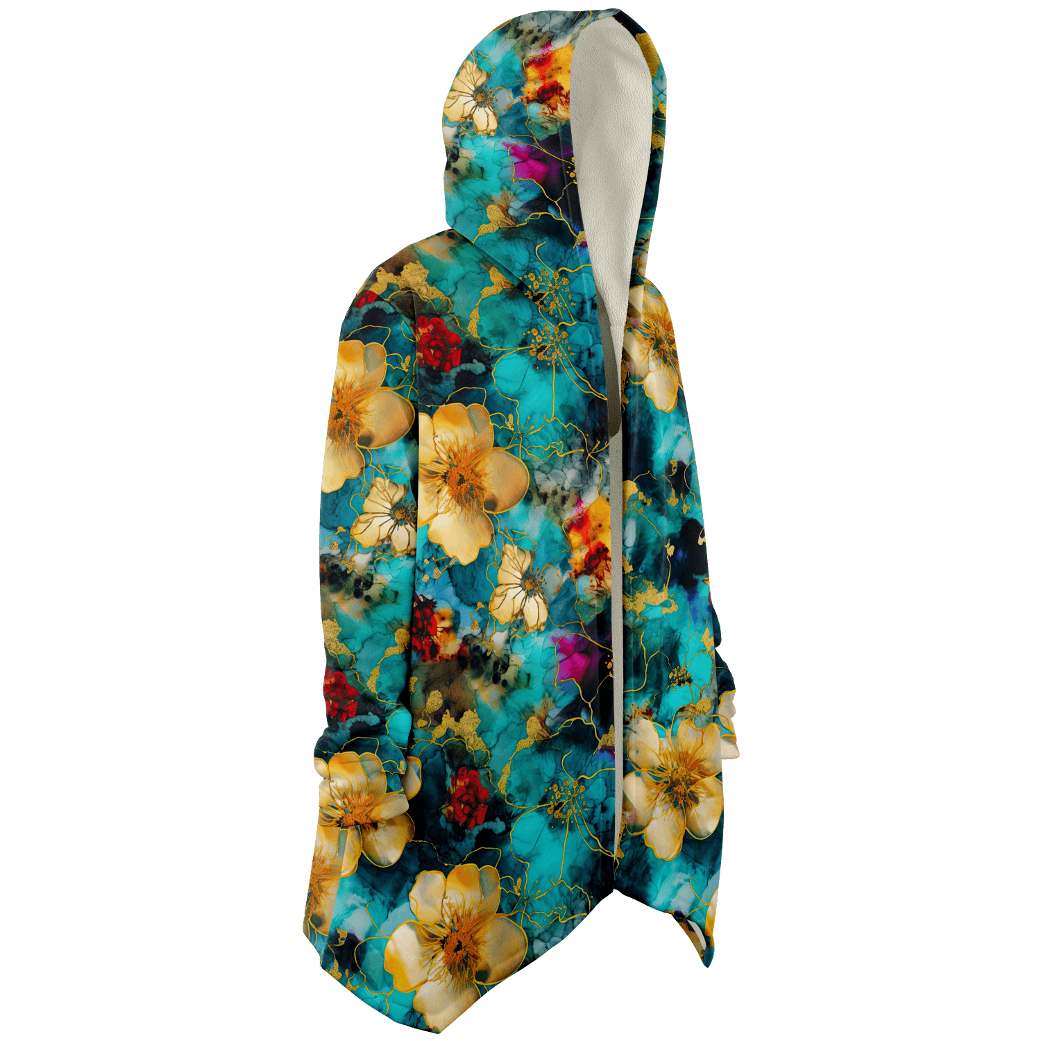 Fashionable Vibrant Luxurious Cloak with Hood - ELIVIOR