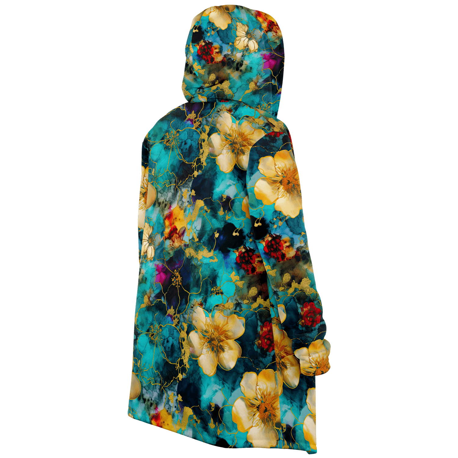 Fashionable Vibrant Luxurious Cloak with Hood - ELIVIOR