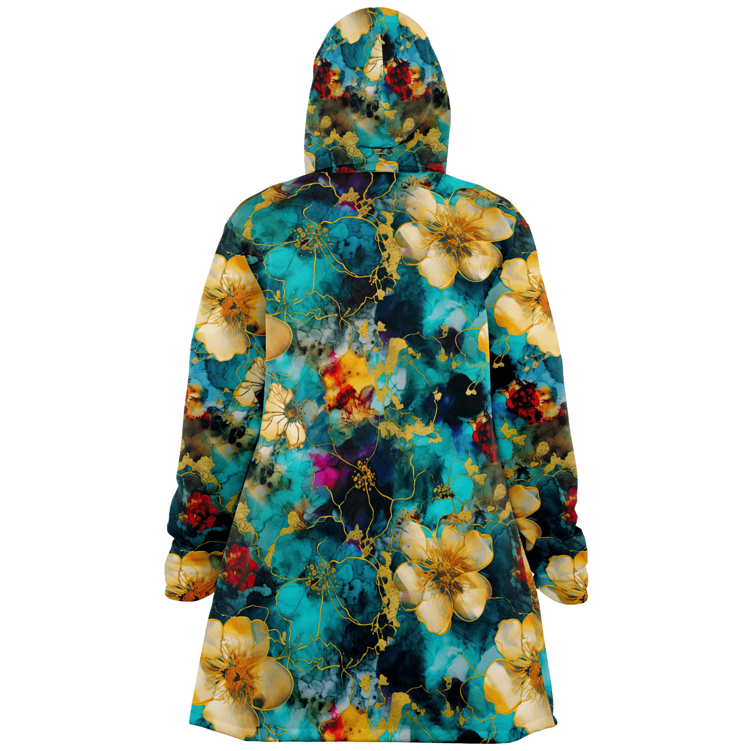 Fashionable Vibrant Luxurious Cloak with Hood - ELIVIOR